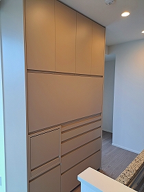 ベージュ系家電収納カップボード ベージュ系家電収納カップボード