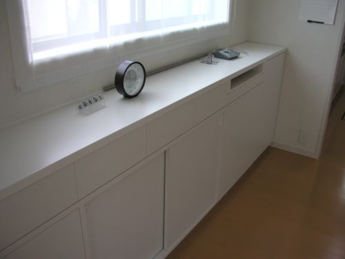 収納カウンター。オーダー家具