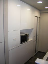東京都早稲田オーダー家電収納食器棚【082】 オーダー家電収納でキッチンはスッキリ